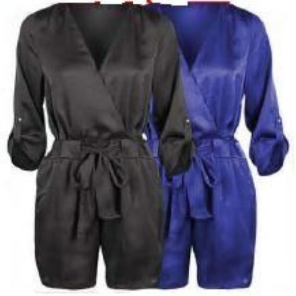 Black Dex Tie-Waist Romper XS - Picture 1 of 8